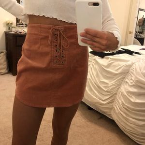 Lace up skirt